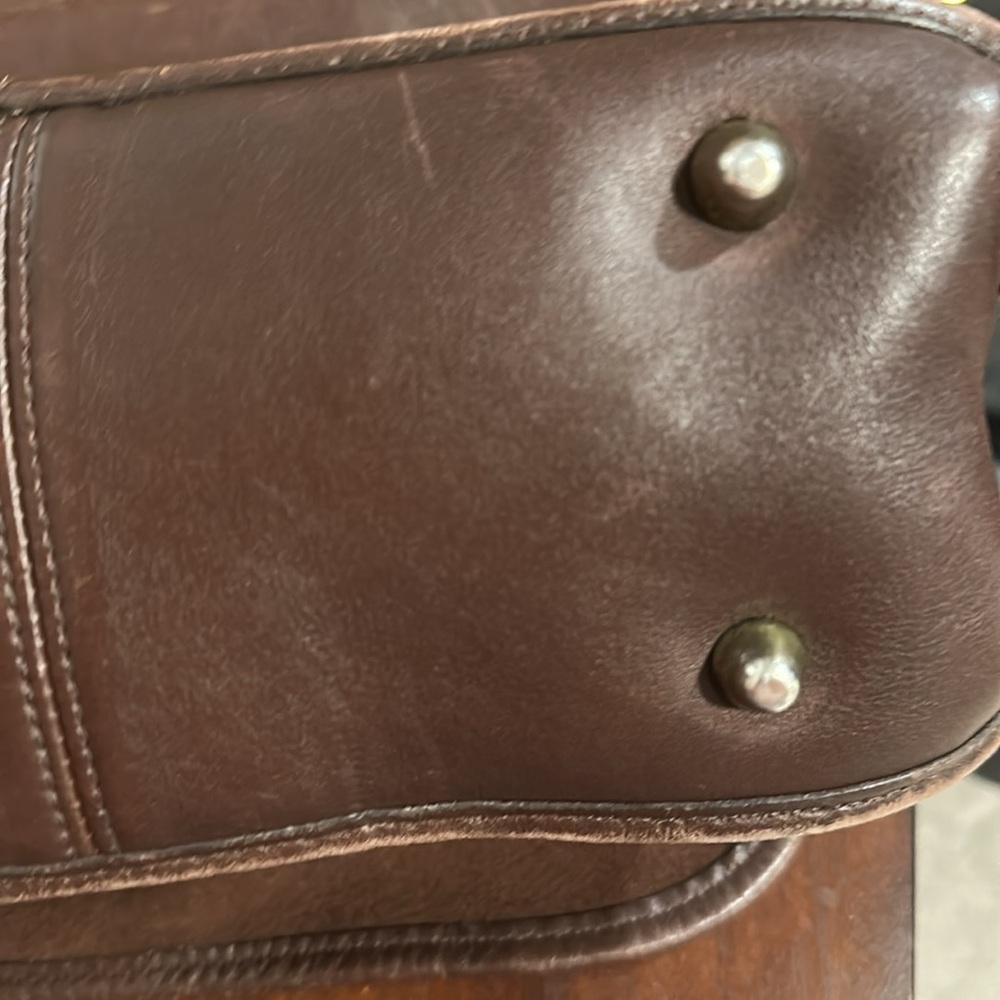 Vintage Coach Stewardess Bag Purse 9525 Dark Brown Mahogany Costa Rica - Picture 7 of 12